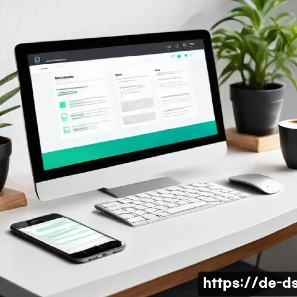 웹 디자인에서 모바일 최적화의 중요성 - A modern web developer workspace featuring a large ultra-wide monitor displaying a responsive websit...
