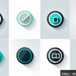 Home 21 디자인 초보자를 위한 아이콘 제작 방법 - A clean, minimalist icon set featuring simple geometric shapes such as circles, rectangles, and tria...