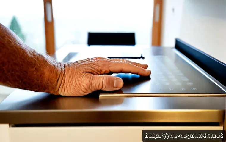 제품 디자인과 사용자 경험의 연결 - Photorealistic modern German apartment kitchen, an older adult comfortably using an intuitively desi...